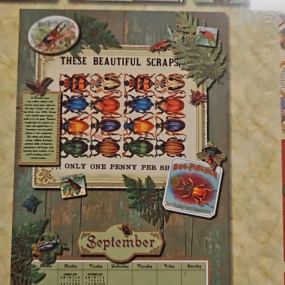 John Grossman's Victorian Moments 'Buzz and Flutter' 2001 calendar UNOPENED